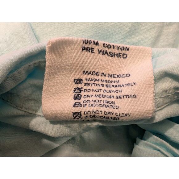 Vintage 90s Shirt Aqua Cancun Mexico Parrot Vacation Men's Size S Loritos - Picture 8 of 8